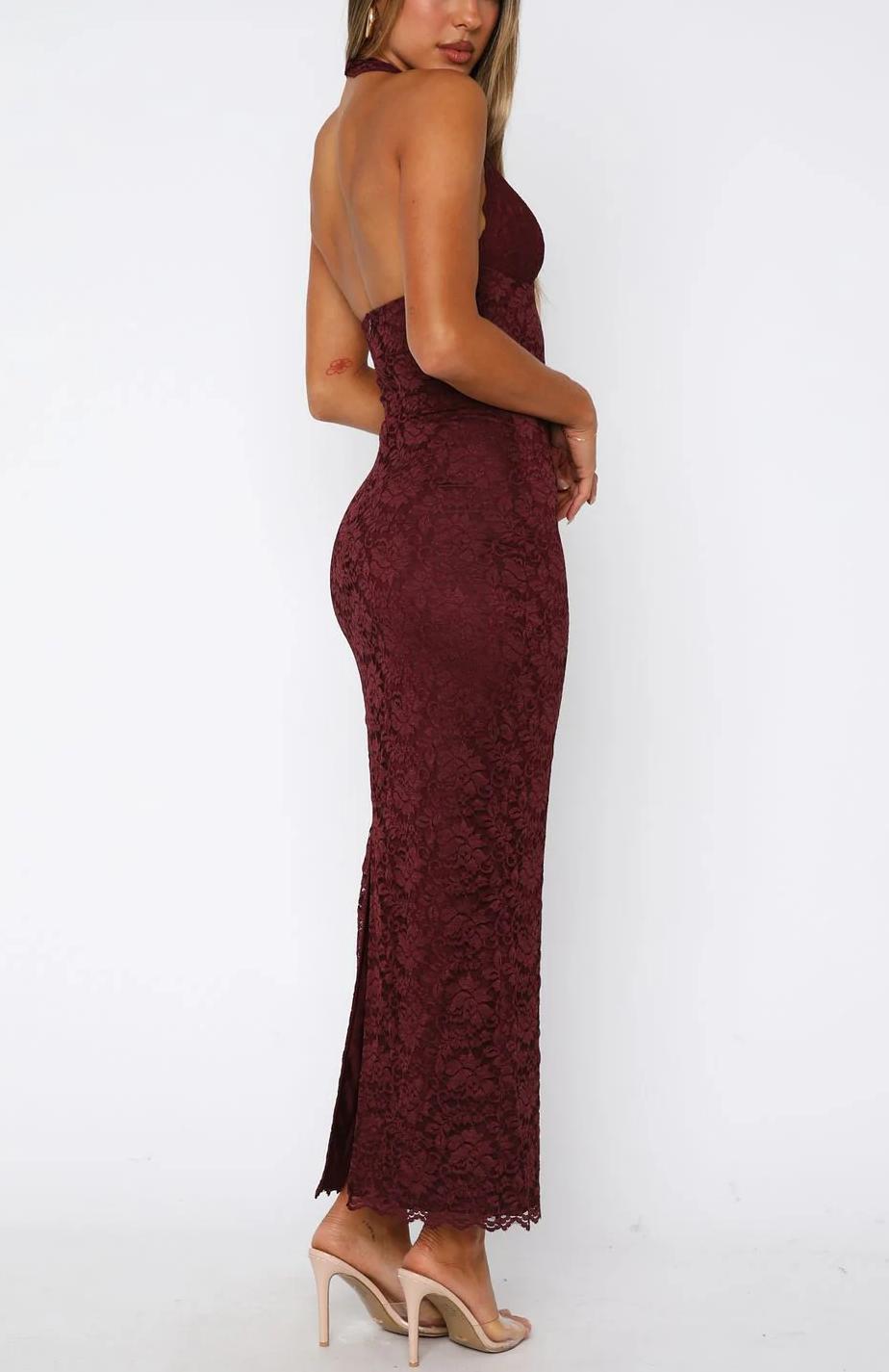 Destiny Lace Maxi Dress Black