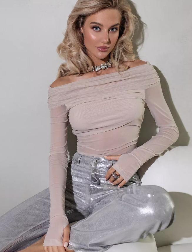 Classic Casual Black and White Off Shoulder Top