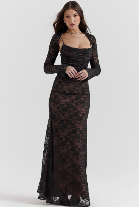 Night Out Party Elegant Timeless Lace Maxi Dress