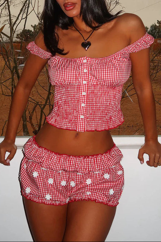 Tulsa Daisy Gingham Cowgirl Set