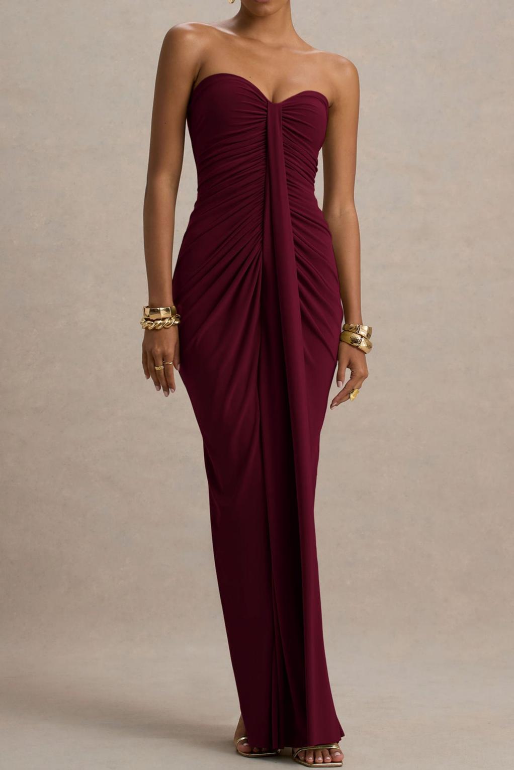 Night Out Elegant Strapless Bodycon Dress