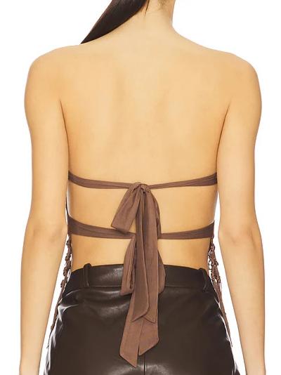 Strapless Mesh Top
