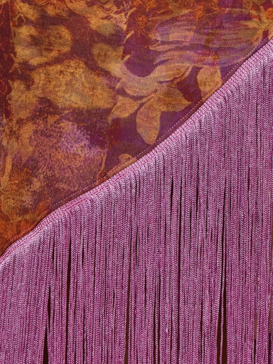 Sunset Reverie Fringe Wrap Skirt