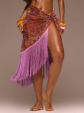 Sunset Reverie Fringe Wrap Skirt